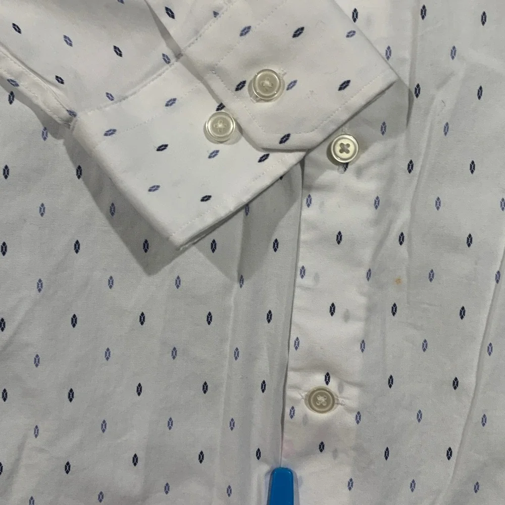 Banana‎ Republic Mens XL Athletic Fit Wrinkle Resistant Button Down Shirt White